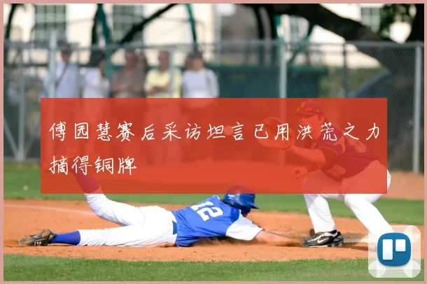 傅园慧赛后采访坦言已用洪荒之力摘得铜牌